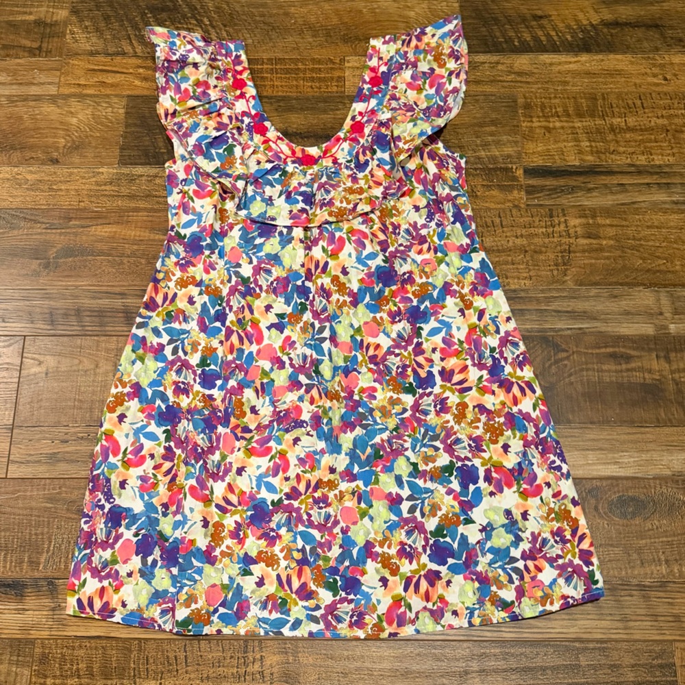 Mi Golondrina Multicolor Floral Ruffle Dress - Picture 2 of 3